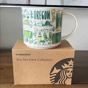 Starbucks Oregon Green Illustrated Mug
